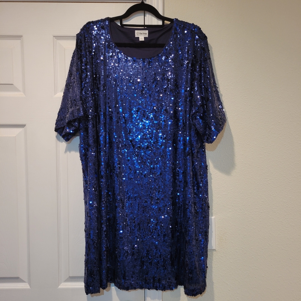 The Drop Navy Sequin Mini T Shirt/Shift Dress NWOT *50% OFF BUNDLES*